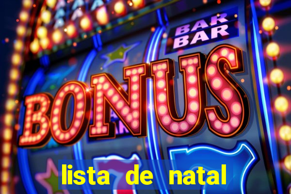 lista de natal para imprimir
