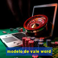 modelo de vale word