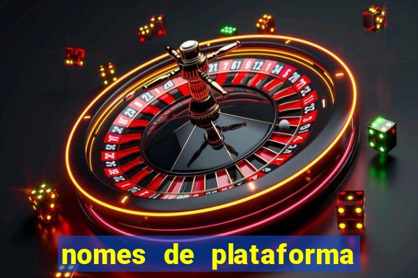 nomes de plataforma de jogos de aposta